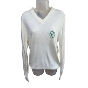 Vintage Vanderbilt Ladies Cashmere Like V-Neck Sweater Size Medium